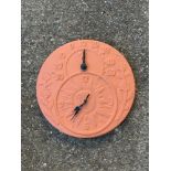 Terracotta Garden Wall Clock