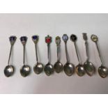 9x Silver Collector's Spoons