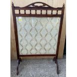 Wooden Firescreen with Fabric Insert