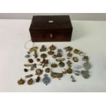 Box of Army Badges, Pins and Buttons
