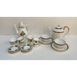 Part Royal Worcester Coffee Set, Limoges China