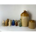 Stoneware Pots and Old Bottles