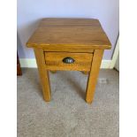 Oak Lamp Table - 56cm H