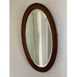 Oak Framed Bevel Edge Mirror - 68cm