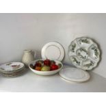 Royal Worcester Plates and Portmeirion Fruit Bowl etc