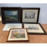 Framed Pictures to Include Signed Watercolour