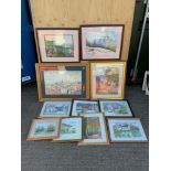 Large Quantity of Framed Pictures by Local Artist Margaret Wright