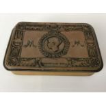 WWI Brass Queen Mary Military Gift Tin Christmas 1914