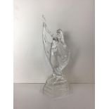 Art Deco Pressed Glass Figure of a Lady - 28cm High