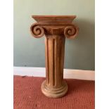 Heavy Hardwood Torchere in the Greek Taste - 76cm H