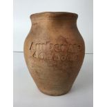 Slipware Jug - Amber Ale 4d a Bottle - 14cm High