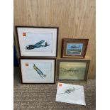 5x WWII Aircraft Prints and Paintings