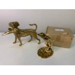 New Old Stock - Brass Gun Dog and Dolphins