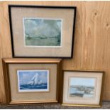 3x Framed Pictures - Ships/Boats