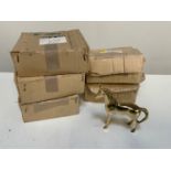 New Old Stock - 10x Brass Standing Horses