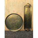 Brass Tray - 90cm x 24cm and Charger 60cm Diameter