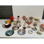 Novelty Teapots (No Boxes) and Little Women Collectors Plates