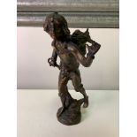 Bronze Figure - Grape Picker - 35cm H