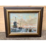 Signed Framed Oil on Board - Visible Picture 39cm x 29cm