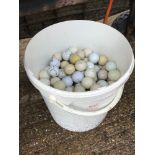 Large Bucket of Golf Balls