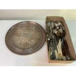 Silver Plated Tray and Cutlery