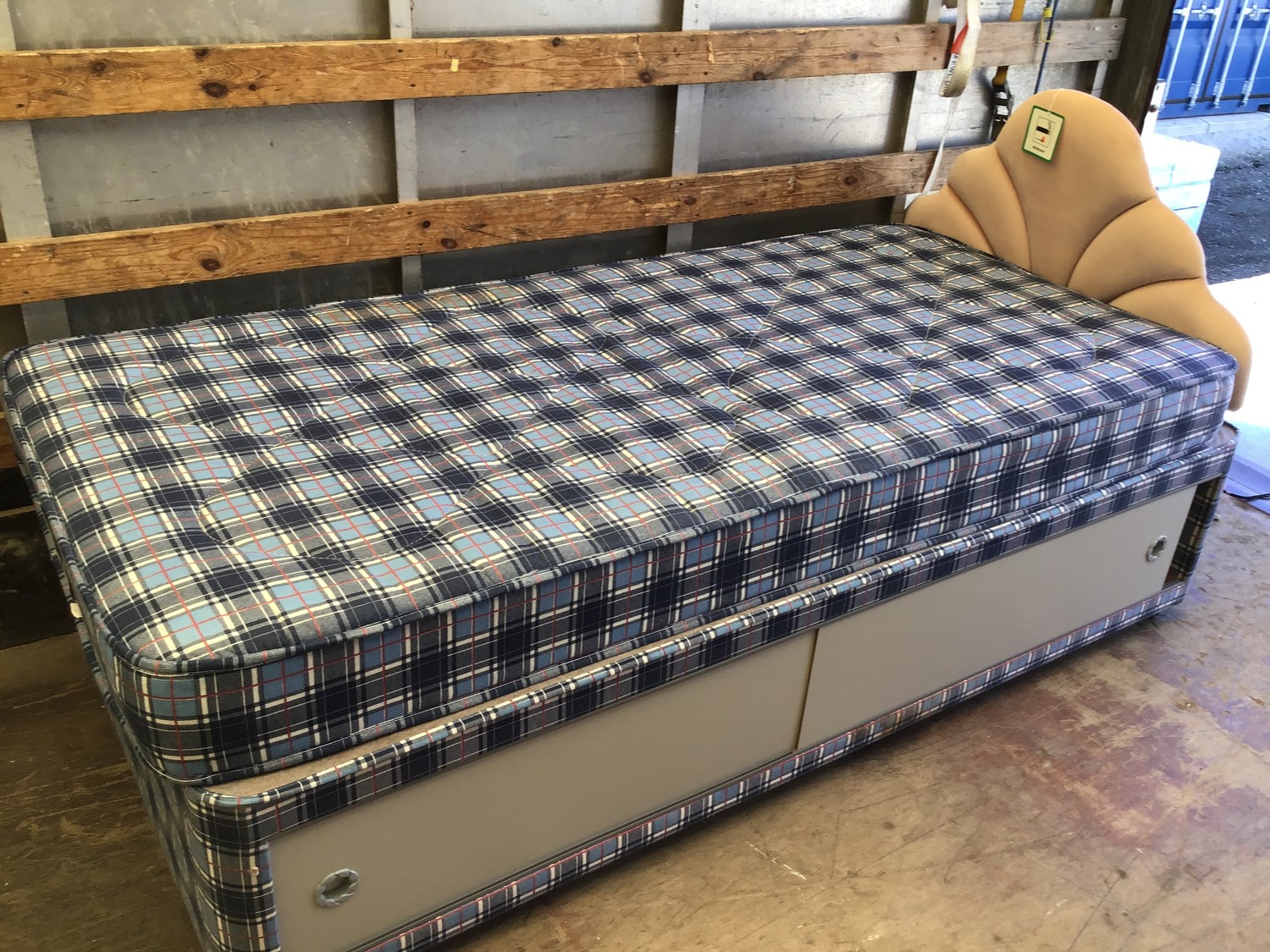 Single Bed with Headboard and Storage Under