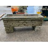 Sandford Stone Planter - Brick Form - 75cm