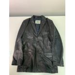 3x Leather Coats - Size 12 - 1 Black 2 Brown