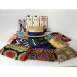 Ladies Scarves, Straw Boater and Hosiery