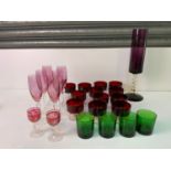 Coloured Glass - Glasses and Tumblers