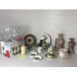 Quantity of Miscellaneous - Figurines, Crystalware etc to include Royal Worcester, Wedgwood and