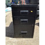 Three Drawer Metal Filing Cabinet