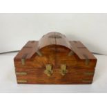 Wooden Jewellery Box with Brass Decoration