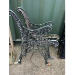 Pair of Metal Bench Ends