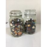 2x Jars of Vintage Buttons