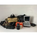 Cosina Camera in Case, Lenses and Ingersoll DVD Player