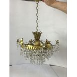 Vintage Crystal Drop Chandelier