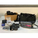 Olympus Stylus Camera, Panasonic Movie Camera, Olympus AF Zoom, Bags and Leads etc