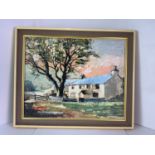 Oil on Board - Country Cottage 1970s