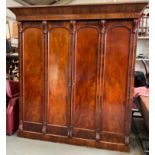 Victorian Mahogany Wardrobe with Fitted Interior - 190cm W x 67cm D x 215cm H