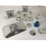 Collection of Various Swarovski Crystal Owls, Daisy, Gems and Earrings