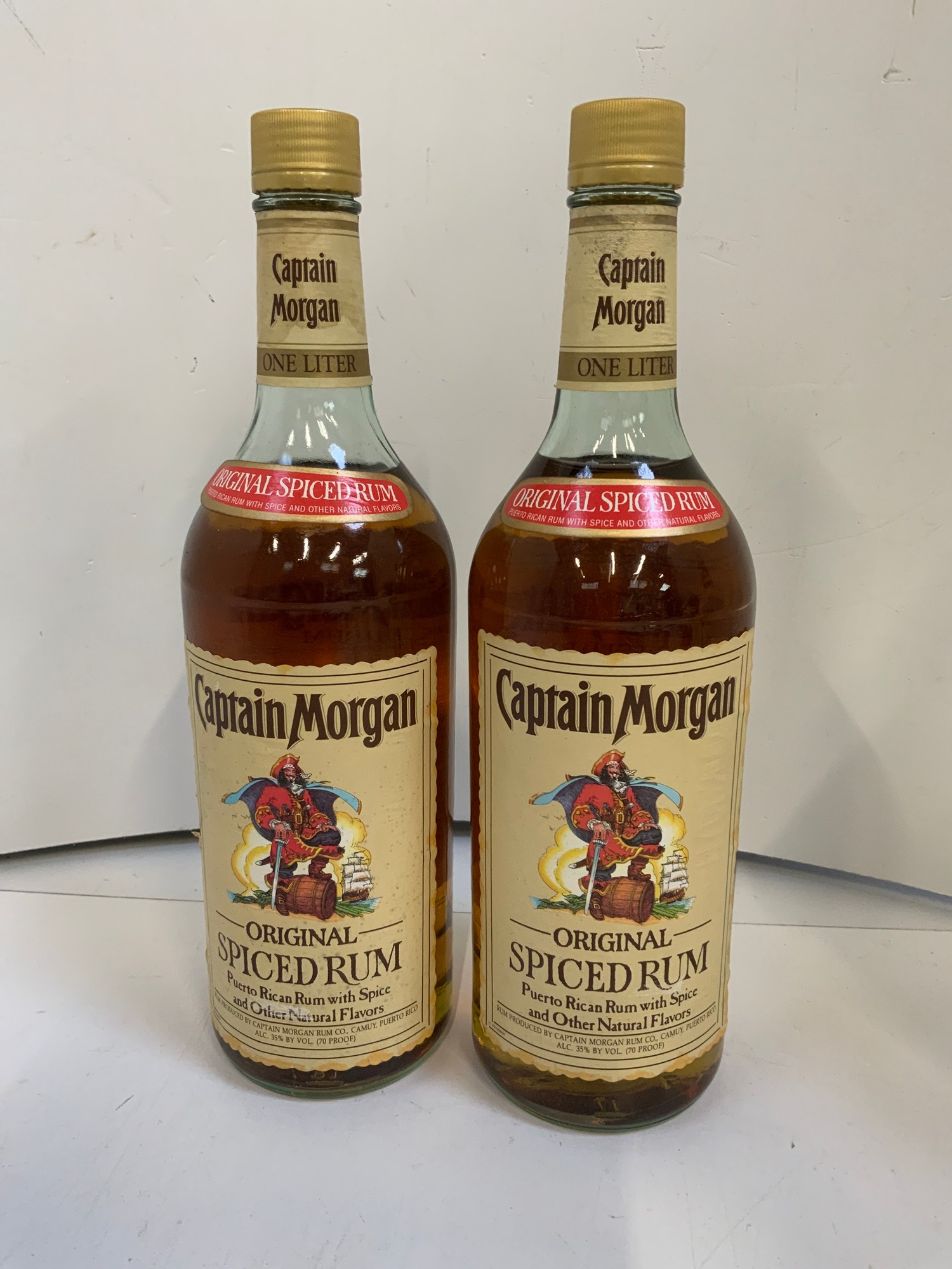 2x 1 Ltr Bottles of Captain Morgan Spiced Rum