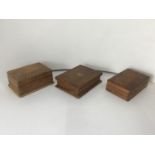 3x Treen Boxes