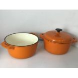 2x Cast Iron Pots - One with Lid