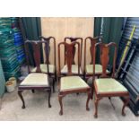 6x Dining Chairs with Upholstered Seats