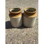 Pair of Stoneware Pots