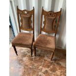 Pair of Oak Art Nouveau Chairs