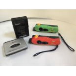 Sony Walkman, Aiwa Cassette Player and Polaroid I-zone Cameras