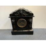 Slate Mantel Clock with Key