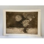 Signed Roger Gerster Etching with Aquatint - Birds in Flight